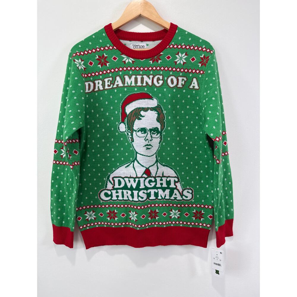 NWT Tipsy Elves The Office Dreaming of a Dwight Christmas Ugly Sweater M Unisex